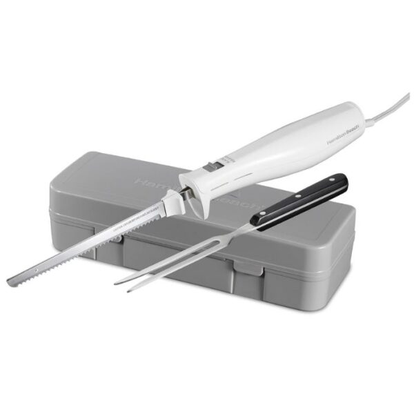 Beach White Electric Knife & Fork Set