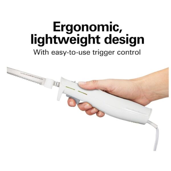 Beach White Electric Knife & Fork Set - Image 2