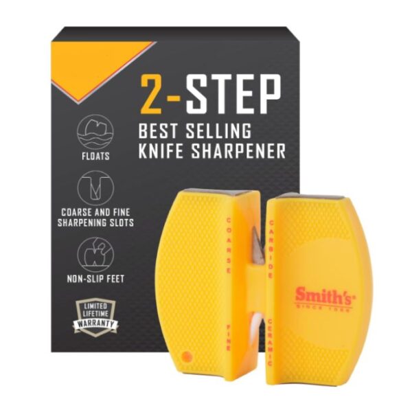Knife Sharpener Yellow, Preset Coarse & Fine Slots