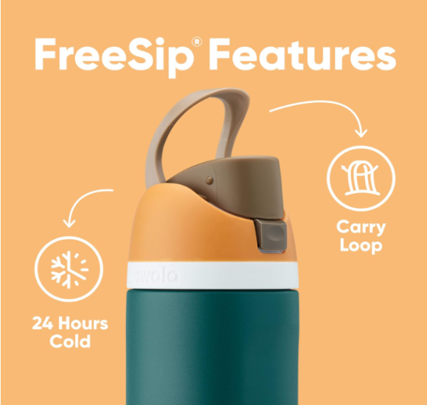 FreeSip Insulated Water Bottle with Straw - Image 2
