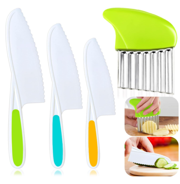 Nylon Kitchen Knife with Crinkle Cutter