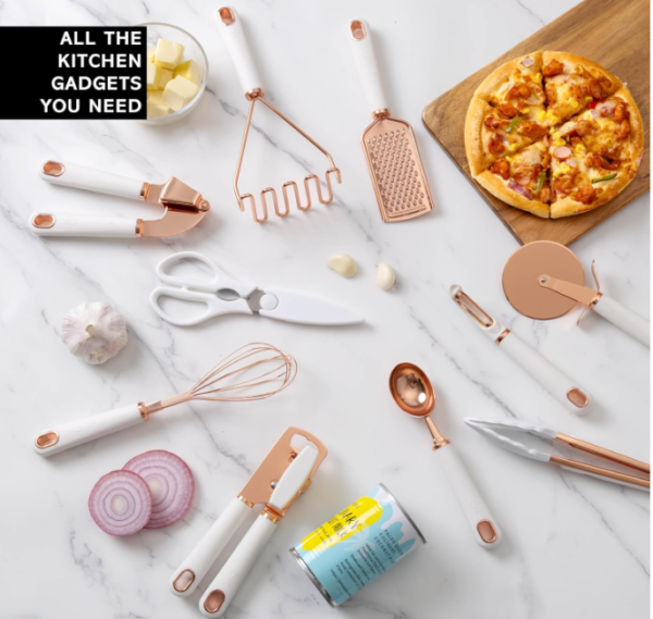 Gold Pink Cooking Gadget Set Stainless Steel - Image 3