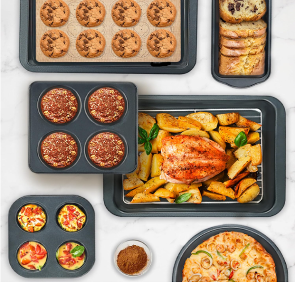 8-Piece Baking Pans Set with Rack - Image 2