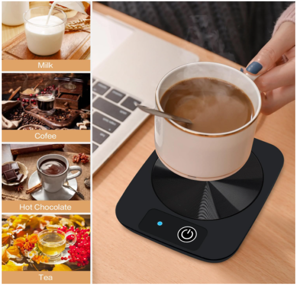 Coffee Electric Mug Warmer with Aluminum Metal Panel - Image 2